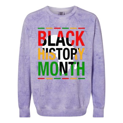 Black History Month African American Melanin Pride Gifts Colorblast Crewneck Sweatshirt