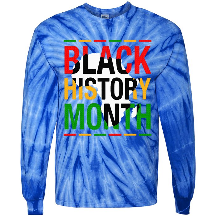 Black History Month African American Melanin Pride Gifts Tie-Dye Long Sleeve Shirt