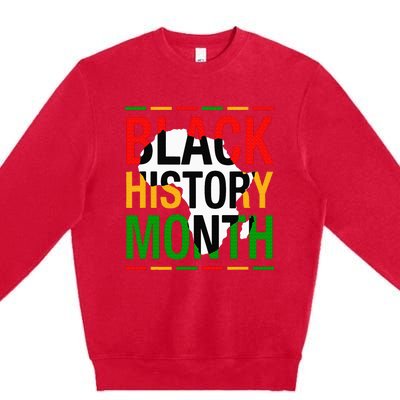 Black History Month African American Melanin Pride Gifts Premium Crewneck Sweatshirt