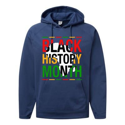 Black History Month African American Melanin Pride Gifts Performance Fleece Hoodie