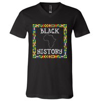 Black History Month Africa Gift V-Neck T-Shirt