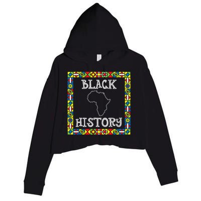 Black History Month Africa Gift Crop Fleece Hoodie