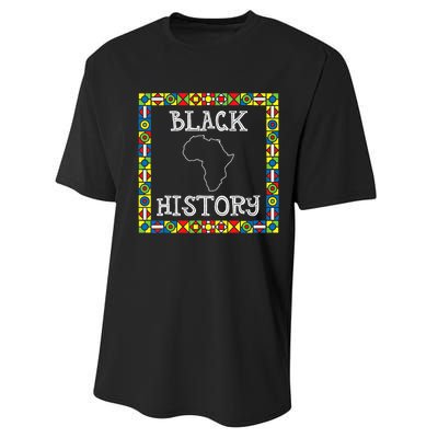 Black History Month Africa Gift Performance Sprint T-Shirt