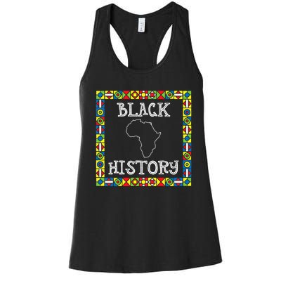 Black History Month Africa Gift Women's Racerback Tank