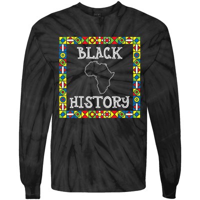 Black History Month Africa Gift Tie-Dye Long Sleeve Shirt