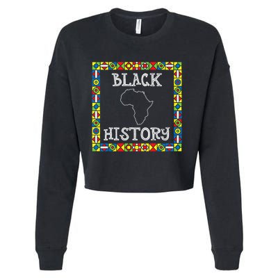 Black History Month Africa Gift Cropped Pullover Crew