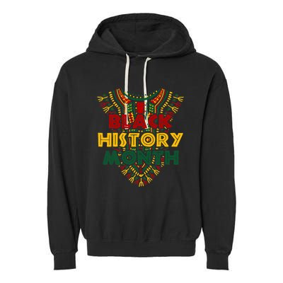 Black History Month African American Flag Juneteenth Dashiki Garment-Dyed Fleece Hoodie