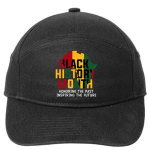 Black History Month Honoring The Past Inspiring The Future Gift 7-Panel Snapback Hat