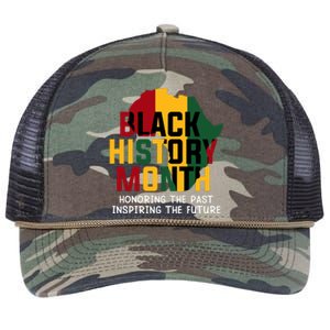 Black History Month Honoring The Past Inspiring The Future Gift Retro Rope Trucker Hat Cap