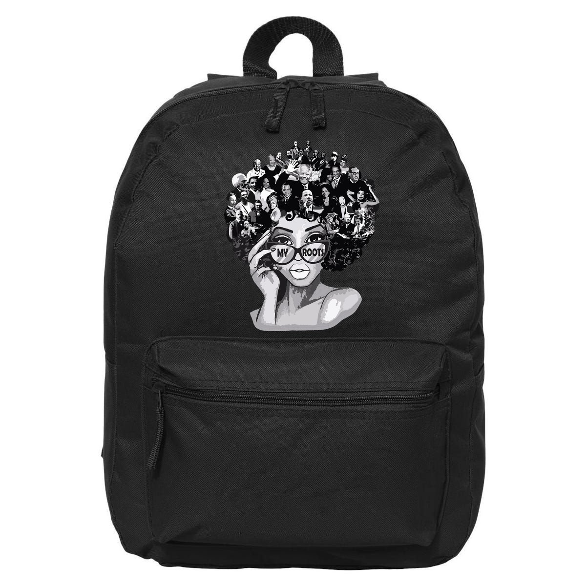 Black History Month Shirts I Love My Roots Back Powerful Blm 16 in Basic Backpack