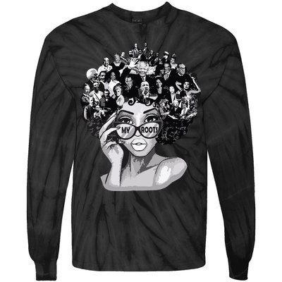 Black History Month Shirts I Love My Roots Back Powerful Blm Tie-Dye Long Sleeve Shirt
