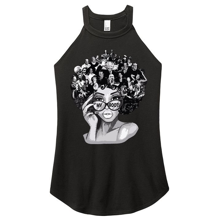 Black History Month Shirts I Love My Roots Back Powerful Blm Women's Perfect Tri Rocker Tank