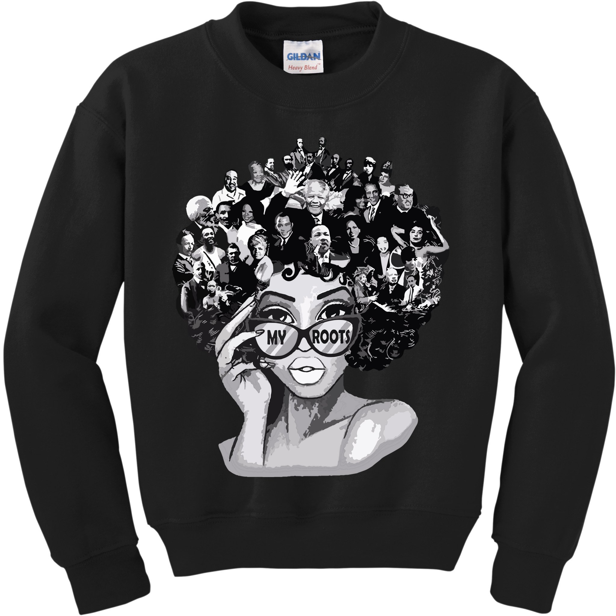 Black History Month Shirts I Love My Roots Back Powerful Blm Kids Sweatshirt