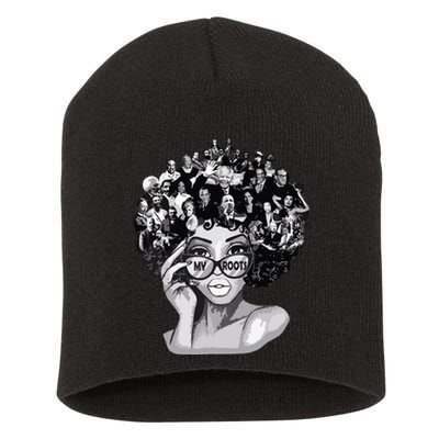 Black History Month Shirts I Love My Roots Back Powerful Blm Short Acrylic Beanie