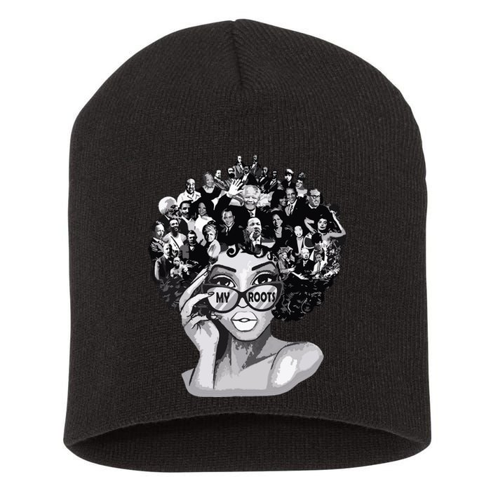 Black History Month Shirts I Love My Roots Back Powerful Blm Short Acrylic Beanie