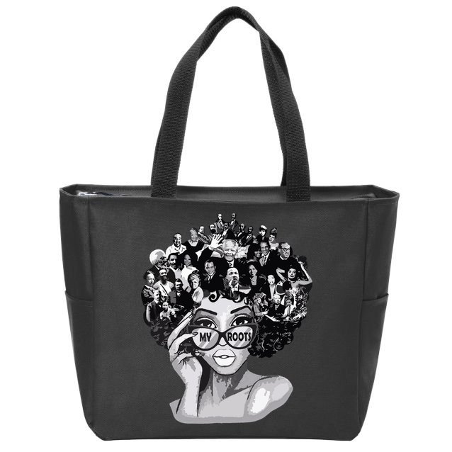 Black History Month Shirts I Love My Roots Back Powerful Blm Zip Tote Bag