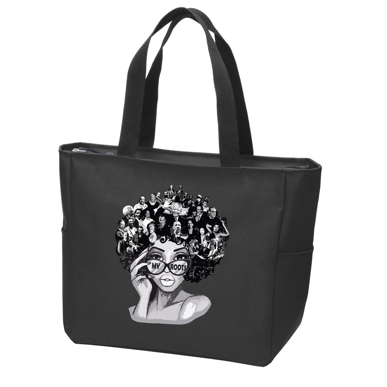 Black History Month Shirts I Love My Roots Back Powerful Blm Zip Tote Bag