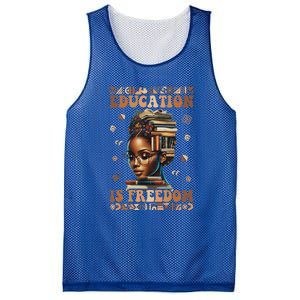 Black History Month Education Is Freedom Teacher Mesh Reversible Basketball Jersey Tank