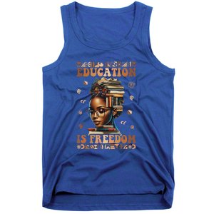 Black History Month Education Is Freedom Teacher Tank Top