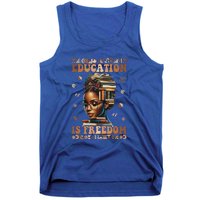 Black History Month Education Is Freedom Teacher Tank Top