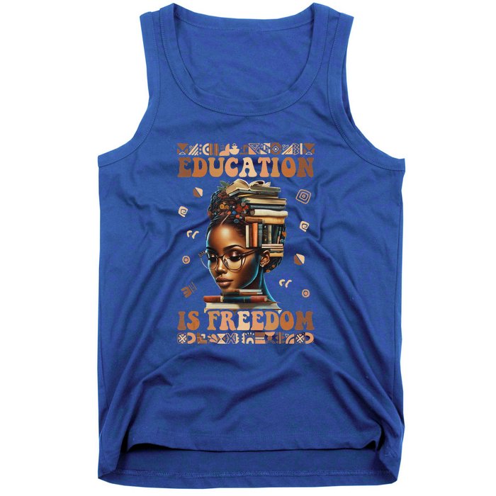 Black History Month Education Is Freedom Teacher Tank Top