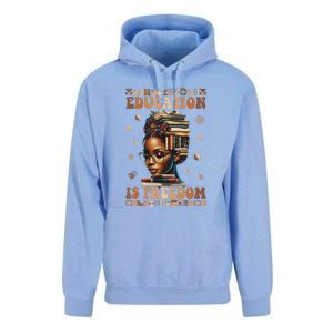 Black History Month Education Is Freedom Teacher Unisex Surf Hoodie