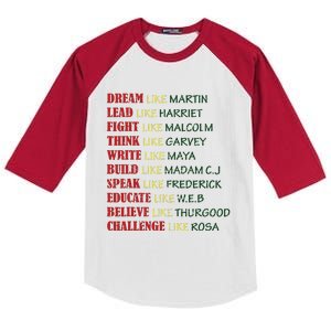 Black History Month T For Women Kids Colorblock Raglan Jersey