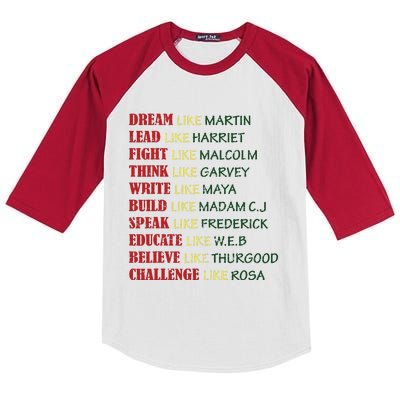 Black History Month T For Women Kids Colorblock Raglan Jersey