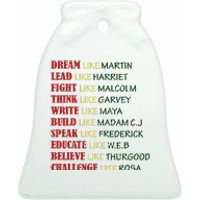 Black History Month T For Women Ceramic Bell Ornament