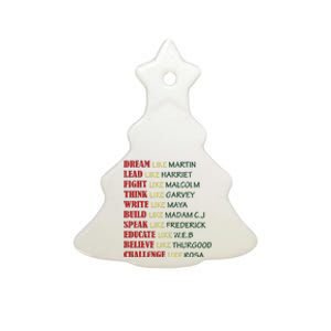 Black History Month T For Women Ceramic Tree Ornament