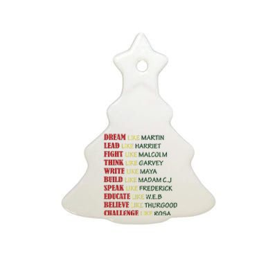 Black History Month T For Women Ceramic Tree Ornament