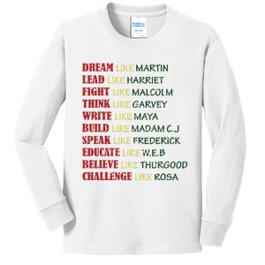 Black History Month T For Women Kids Long Sleeve Shirt