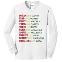 Black History Month T For Women Kids Long Sleeve Shirt