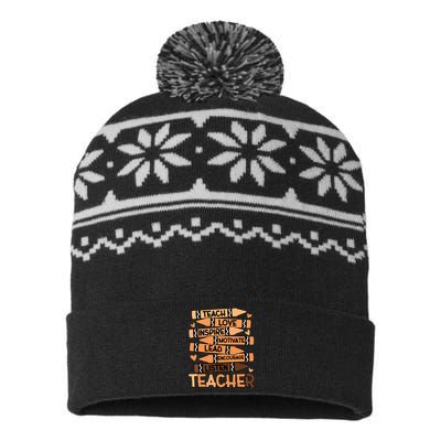 Black History Month Shirts Melanin Prek Preschool Teachers USA-Made Snowflake Beanie