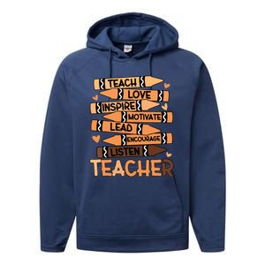 Black History Month Shirts Melanin Prek Preschool Teachers Performance Fleece Hoodie