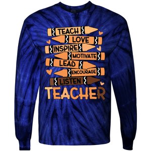 Black History Month Shirts Melanin Prek Preschool Teachers Tie-Dye Long Sleeve Shirt