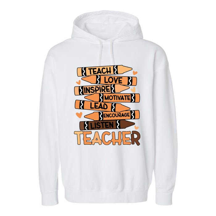 Black History Month Shirts Melanin Prek Preschool Teachers Garment-Dyed Fleece Hoodie