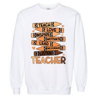 Black History Month Shirts Melanin Prek Preschool Teachers Garment-Dyed Sweatshirt