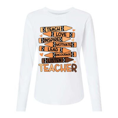 Black History Month Shirts Melanin Prek Preschool Teachers Womens Cotton Relaxed Long Sleeve T-Shirt