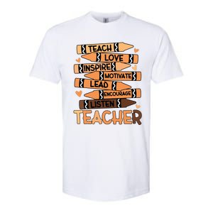 Black History Month Shirts Melanin Prek Preschool Teachers Softstyle CVC T-Shirt