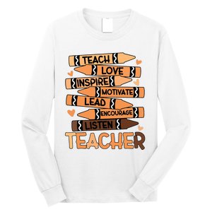 Black History Month Shirts Melanin Prek Preschool Teachers Long Sleeve Shirt