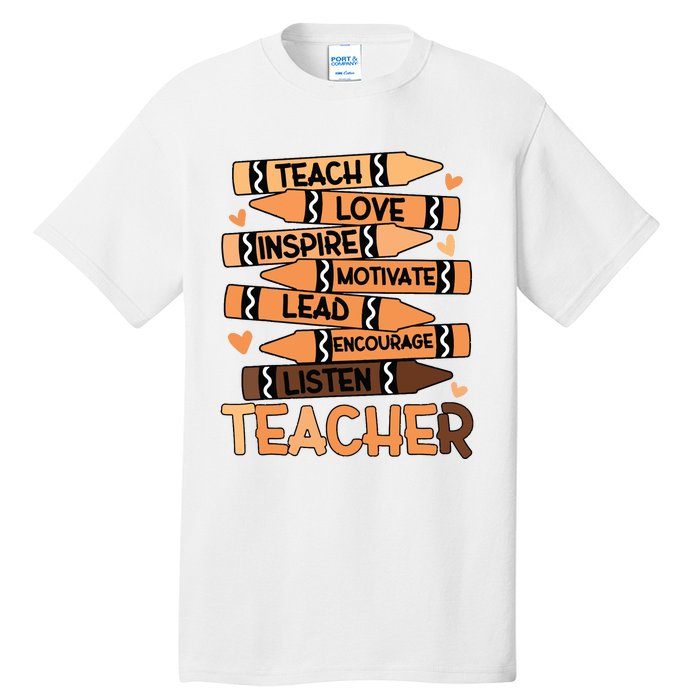 Black History Month Shirts Melanin Prek Preschool Teachers Tall T-Shirt