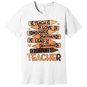 Black History Month Shirts Melanin Prek Preschool Teachers Premium T-Shirt