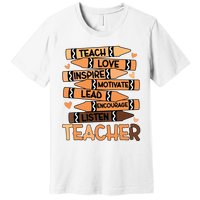 Black History Month Shirts Melanin Prek Preschool Teachers Premium T-Shirt