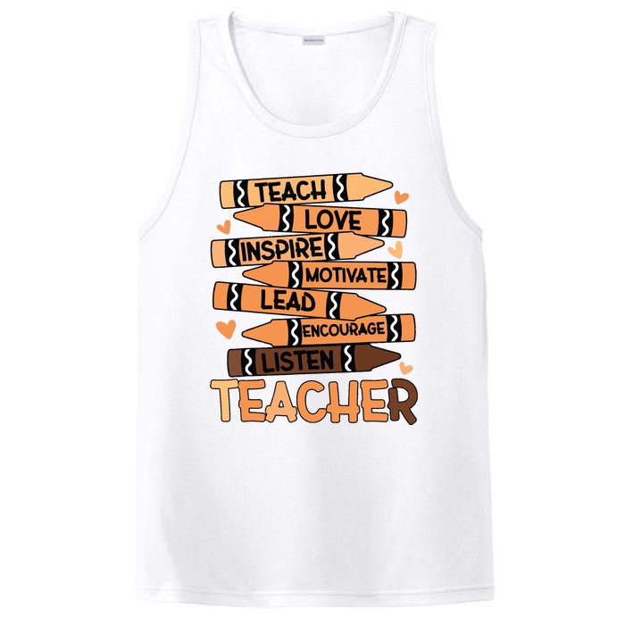 Black History Month Shirts Melanin Prek Preschool Teachers PosiCharge Competitor Tank