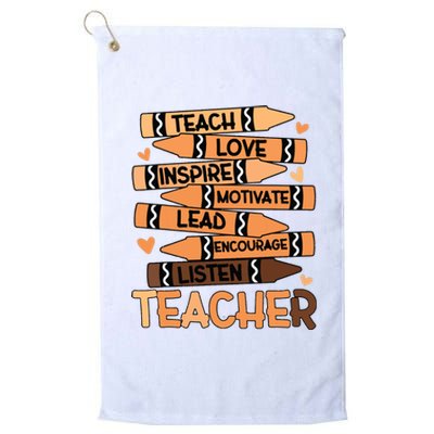 Black History Month Shirts Melanin Prek Preschool Teachers Platinum Collection Golf Towel