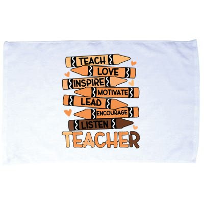 Black History Month Shirts Melanin Prek Preschool Teachers Microfiber Hand Towel