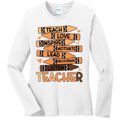 Black History Month Shirts Melanin Prek Preschool Teachers Ladies Long Sleeve Shirt