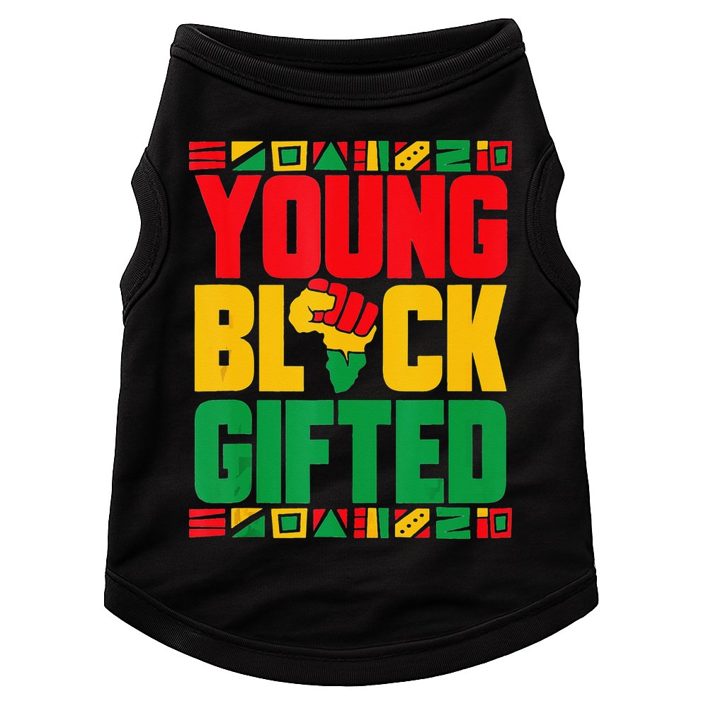 Black History Month Black Gifted Doggie Tank