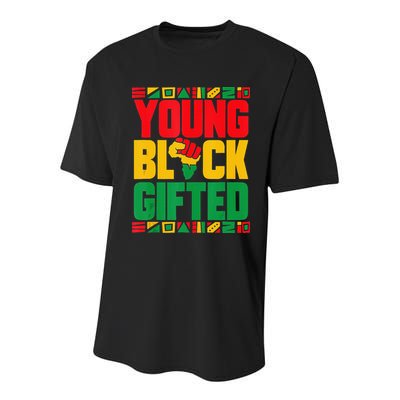 Black History Month Black Gifted Youth Performance Sprint T-Shirt